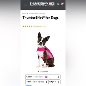 NWT & boxed - XS ThunderShirt for Dogs instantly calm